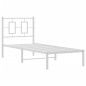vidaXL Bettgestell mit Kopfteil Metall Weiß 80x200 cm vidaXL Bettgestell mit Kopfteil Metall Weiß 80x200 cm