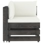 10-tlg. Garten-Lounge-Set mit Kissen Grau Imprägniertes Holz 10-tlg. Garten-Lounge-Set mit Kissen Grau Imprägniertes Holz