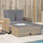 vidaXL Gartensofa mit Kissen 2-Sitzer Beige Poly Rattan vidaXL Gartensofa mit Kissen 2-Sitzer Beige Poly Rattan