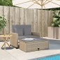 vidaXL Gartensofa mit Kissen 2-Sitzer Beige Poly Rattan vidaXL Gartensofa mit Kissen 2-Sitzer Beige Poly Rattan