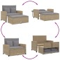 vidaXL Gartensofa mit Kissen 2-Sitzer Beige Poly Rattan vidaXL Gartensofa mit Kissen 2-Sitzer Beige Poly Rattan