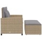 vidaXL Gartensofa mit Kissen 2-Sitzer Beige Poly Rattan vidaXL Gartensofa mit Kissen 2-Sitzer Beige Poly Rattan