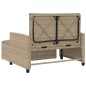 vidaXL Gartensofa mit Kissen 2-Sitzer Beige Poly Rattan vidaXL Gartensofa mit Kissen 2-Sitzer Beige Poly Rattan