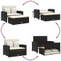 vidaXL Gartensofa mit Kissen 2-Sitzer Schwarz Poly Rattan&Akazienholz vidaXL Gartensofa mit Kissen 2-Sitzer Schwarz Poly Rattan&Akazienholz