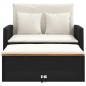 vidaXL Gartensofa mit Kissen 2-Sitzer Schwarz Poly Rattan&Akazienholz vidaXL Gartensofa mit Kissen 2-Sitzer Schwarz Poly Rattan&Akazienholz