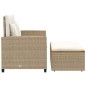 vidaXL Gartensofa mit Kissen 2-Sitzer Beige Poly Rattan & Akazienholz vidaXL Gartensofa mit Kissen 2-Sitzer Beige Poly Rattan & Akazienholz