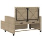 vidaXL Gartensofa mit Kissen 2-Sitzer Beige Poly Rattan & Akazienholz vidaXL Gartensofa mit Kissen 2-Sitzer Beige Poly Rattan & Akazienholz