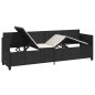 vidaXL Sonnenliege mit Kissen Schwarz Poly Rattan vidaXL Sonnenliege mit Kissen Schwarz Poly Rattan