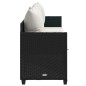 vidaXL Sonnenliege mit Kissen Schwarz Poly Rattan vidaXL Sonnenliege mit Kissen Schwarz Poly Rattan