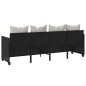 vidaXL Sonnenliege mit Kissen Schwarz Poly Rattan vidaXL Sonnenliege mit Kissen Schwarz Poly Rattan