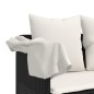 vidaXL Sonnenliege mit Kissen Schwarz Poly Rattan vidaXL Sonnenliege mit Kissen Schwarz Poly Rattan