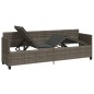 vidaXL Sonnenliege mit Kissen Grau Poly Rattan vidaXL Sonnenliege mit Kissen Grau Poly Rattan