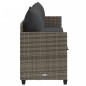 vidaXL Sonnenliege mit Kissen Grau Poly Rattan vidaXL Sonnenliege mit Kissen Grau Poly Rattan