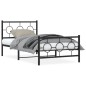 vidaXL Bettgestell mit Kopf- und Fußteil Metall Schwarz 100x190 cm vidaXL Bettgestell mit Kopf- und Fußteil Metall Schwarz 100x190 cm