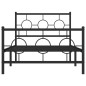 vidaXL Bettgestell mit Kopf- und Fußteil Metall Schwarz 100x190 cm vidaXL Bettgestell mit Kopf- und Fußteil Metall Schwarz 100x190 cm