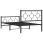 vidaXL Bettgestell mit Kopf- und Fußteil Metall Schwarz 100x190 cm vidaXL Bettgestell mit Kopf- und Fußteil Metall Schwarz 100x190 cm