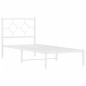 vidaXL Bettgestell mit Kopfteil Metall Weiß 75x190 cm vidaXL Bettgestell mit Kopfteil Metall Weiß 75x190 cm