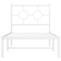 vidaXL Bettgestell mit Kopfteil Metall Weiß 75x190 cm vidaXL Bettgestell mit Kopfteil Metall Weiß 75x190 cm