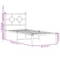 vidaXL Bettgestell mit Kopfteil Metall Weiß 75x190 cm vidaXL Bettgestell mit Kopfteil Metall Weiß 75x190 cm