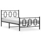 vidaXL Bettgestell mit Kopf- und Fußteil Metall Schwarz 107x203 cm vidaXL Bettgestell mit Kopf- und Fußteil Metall Schwarz 107x203 cm