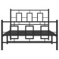 vidaXL Bettgestell mit Kopf- und Fußteil Metall Schwarz 107x203 cm vidaXL Bettgestell mit Kopf- und Fußteil Metall Schwarz 107x203 cm
