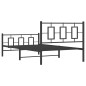 vidaXL Bettgestell mit Kopf- und Fußteil Metall Schwarz 107x203 cm vidaXL Bettgestell mit Kopf- und Fußteil Metall Schwarz 107x203 cm