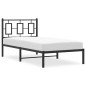 vidaXL Bettgestell mit Kopfteil Metall Schwarz 90x200 cm vidaXL Bettgestell mit Kopfteil Metall Schwarz 90x200 cm