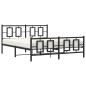 vidaXL Bettgestell mit Kopf- und Fußteil Metall Schwarz 160x200 cm vidaXL Bettgestell mit Kopf- und Fußteil Metall Schwarz 160x200 cm