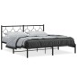 vidaXL Bettgestell mit Kopfteil Metall Schwarz 183x213 cm vidaXL Bettgestell mit Kopfteil Metall Schwarz 183x213 cm