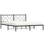 vidaXL Bettgestell mit Kopfteil Metall Schwarz 183x213 cm vidaXL Bettgestell mit Kopfteil Metall Schwarz 183x213 cm
