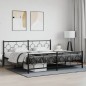 vidaXL Bettgestell mit Kopf- und Fußteil Metall Schwarz 193x203 cm vidaXL Bettgestell mit Kopf- und Fußteil Metall Schwarz 193x203 cm