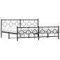 vidaXL Bettgestell mit Kopf- und Fußteil Metall Schwarz 193x203 cm vidaXL Bettgestell mit Kopf- und Fußteil Metall Schwarz 193x203 cm