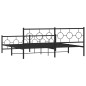 vidaXL Bettgestell mit Kopf- und Fußteil Metall Schwarz 193x203 cm vidaXL Bettgestell mit Kopf- und Fußteil Metall Schwarz 193x203 cm