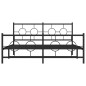 vidaXL Bettgestell mit Kopf- und Fußteil Metall Schwarz 150x200 cm vidaXL Bettgestell mit Kopf- und Fußteil Metall Schwarz 150x200 cm