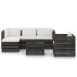 6-tlg. Garten-Lounge-Set mit Kissen Grau Imprägniertes Holz 6-tlg. Garten-Lounge-Set mit Kissen Grau Imprägniertes Holz
