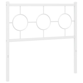 vidaXL Kopfteil Metall Weiß 90 cm