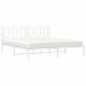 vidaXL Bettgestell mit Kopfteil Metall Weiß 183x213 cm vidaXL Bettgestell mit Kopfteil Metall Weiß 183x213 cm