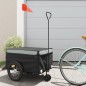 vidaXL Fahrradanhänger Schwarz und Grau 45 kg Eisen vidaXL Fahrradanhänger Schwarz und Grau 45 kg Eisen