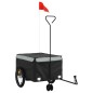 vidaXL Fahrradanhänger Schwarz und Grau 45 kg Eisen vidaXL Fahrradanhänger Schwarz und Grau 45 kg Eisen
