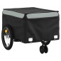 vidaXL Fahrradanhänger Schwarz und Grau 45 kg Eisen vidaXL Fahrradanhänger Schwarz und Grau 45 kg Eisen