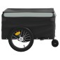 vidaXL Fahrradanhänger Schwarz und Grau 45 kg Eisen vidaXL Fahrradanhänger Schwarz und Grau 45 kg Eisen