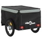 vidaXL Fahrradanhänger Schwarz und Grau 45 kg Eisen vidaXL Fahrradanhänger Schwarz und Grau 45 kg Eisen