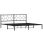 vidaXL Bettgestell mit Kopfteil Metall Schwarz 200x200 cm vidaXL Bettgestell mit Kopfteil Metall Schwarz 200x200 cm