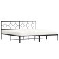 vidaXL Bettgestell mit Kopfteil Metall Schwarz 200x200 cm vidaXL Bettgestell mit Kopfteil Metall Schwarz 200x200 cm