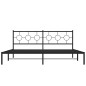 vidaXL Bettgestell mit Kopfteil Metall Schwarz 200x200 cm vidaXL Bettgestell mit Kopfteil Metall Schwarz 200x200 cm