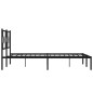 vidaXL Bettgestell mit Kopfteil Metall Schwarz 200x200 cm vidaXL Bettgestell mit Kopfteil Metall Schwarz 200x200 cm