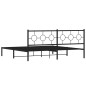 vidaXL Bettgestell mit Kopfteil Metall Schwarz 200x200 cm vidaXL Bettgestell mit Kopfteil Metall Schwarz 200x200 cm