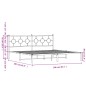 vidaXL Bettgestell mit Kopfteil Metall Schwarz 200x200 cm vidaXL Bettgestell mit Kopfteil Metall Schwarz 200x200 cm