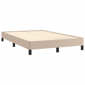 vidaXL Bettgestell Cappuccino-Braun 120x190 cm Kunstleder