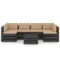 vidaXL 7-tlg. Garten-Lounge-Set mit Kissen Grau Imprägniertes Holz vidaXL 7-tlg. Garten-Lounge-Set mit Kissen Grau Imprägniertes Holz